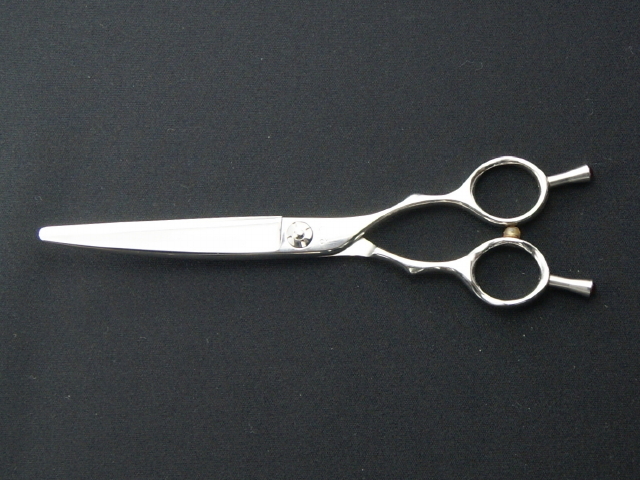 島理研　カーブシザー　HI-TEC　R-cut65　美容師用　理容師用　トリマー用　中古シザー