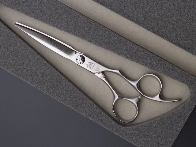 【アウトレット】ハサミ屋はやしオリジナル D-58（5.8インチ）ダマスカス積層鋼 5.8インチ 美容師用 理容師用 セルフカット用