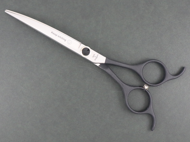 【中古シザー】カーブ(R)シザー TATE4Doggies Keeo smiling（6.5インチ）トリマー用 トリミング用 セルフカット用