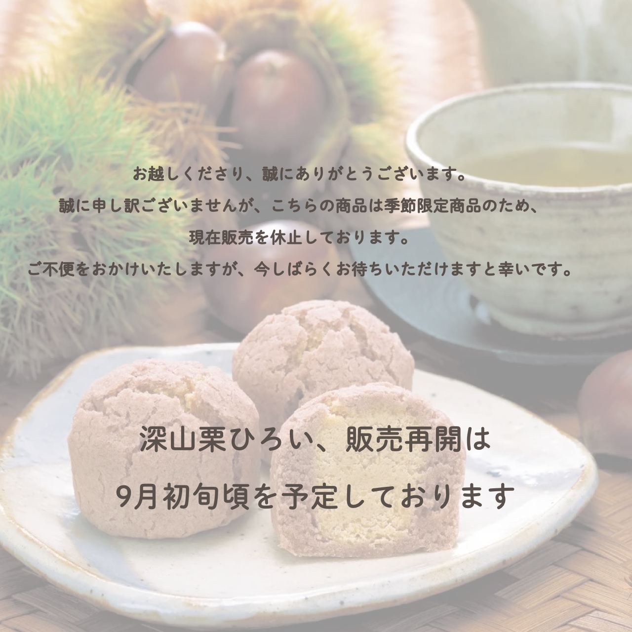 【季節限定商品のため販売お休み中】【9月初旬頃販売再開予定】深山栗ひろい