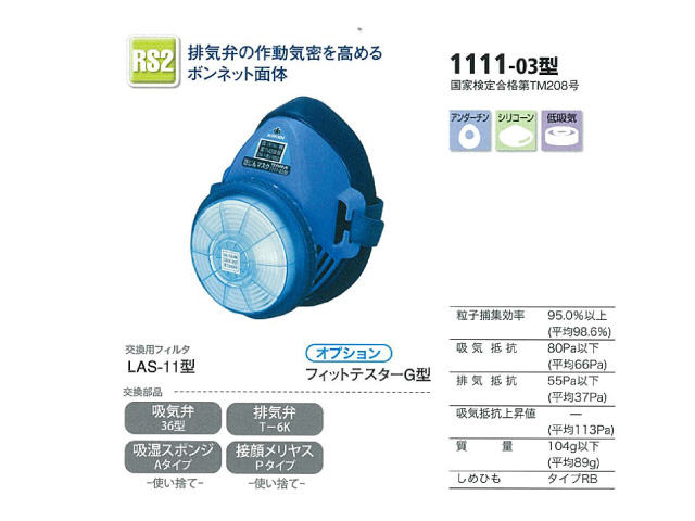 防塵マスク　興研　１１１１