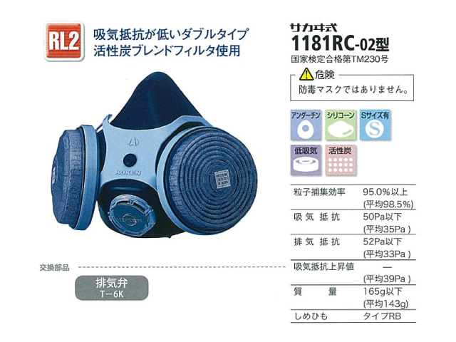 防塵マスク　興研　1181RC