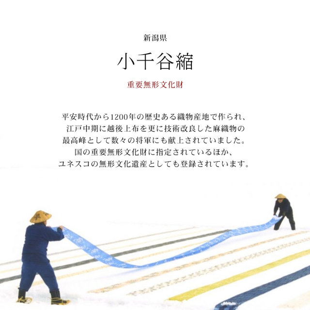 新色追加】【伝統工芸品の技術】小千谷縮ハンチング（S～3Lの大きい