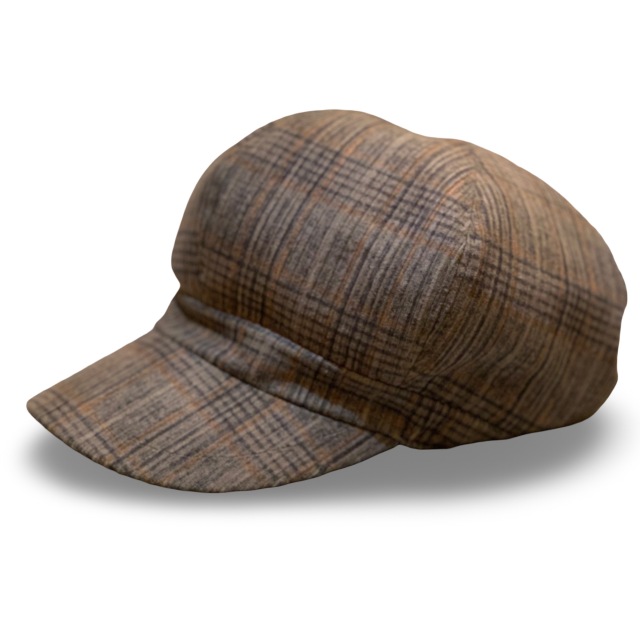 Big Size Wool Check 2way Casquette ウールチェックキャスケット62cm / Made in Tokyo