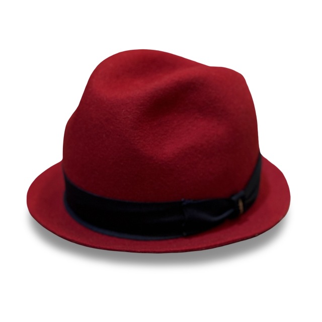 Short Brim Felt Mods Hat Red / Made in Tokyo