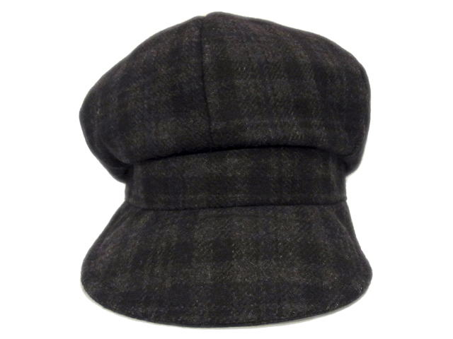 【KNOWLEDGE（ナレッジ）】　Black Glencheck Casquette（日本製）