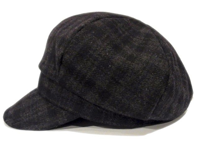 【KNOWLEDGE（ナレッジ）】　Black Glencheck Casquette（日本製）