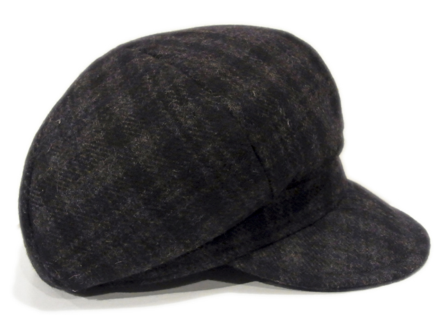 【KNOWLEDGE（ナレッジ）】　Black Glencheck Casquette（日本製）