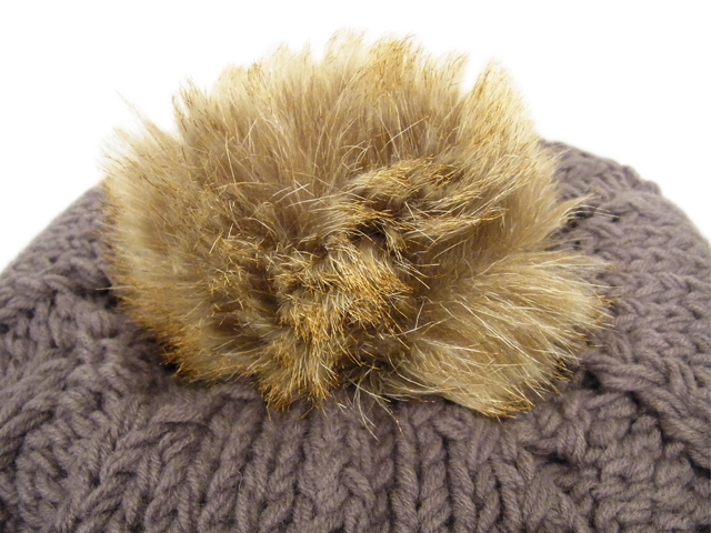 【KNOWLEDGE（ナレッジ）】　Fur Pompon Knit Beret