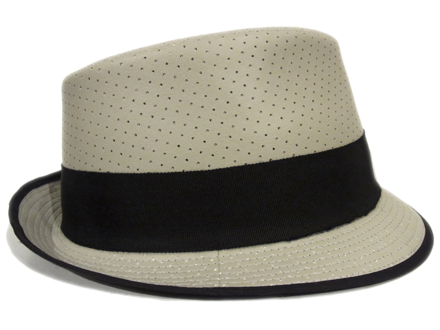 【KNOWLEDGE（ナレッジ）オリジナル】　Punching Synthetic Leather Hat（日本製）