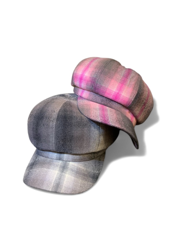 Wool check casquette / ウール地チェック柄キャスケット / Made in tokyo