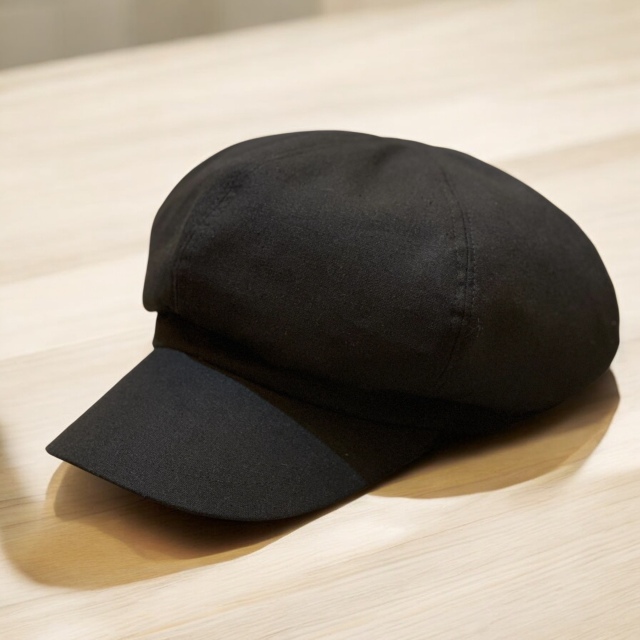 Bigサイズ リネンキャスケットブラック / Made in Tokyo | 帽子専門店