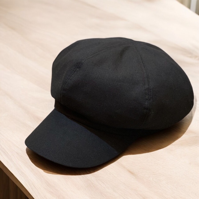 Bigサイズ リネンキャスケットブラック / Made in Tokyo | 帽子専門店