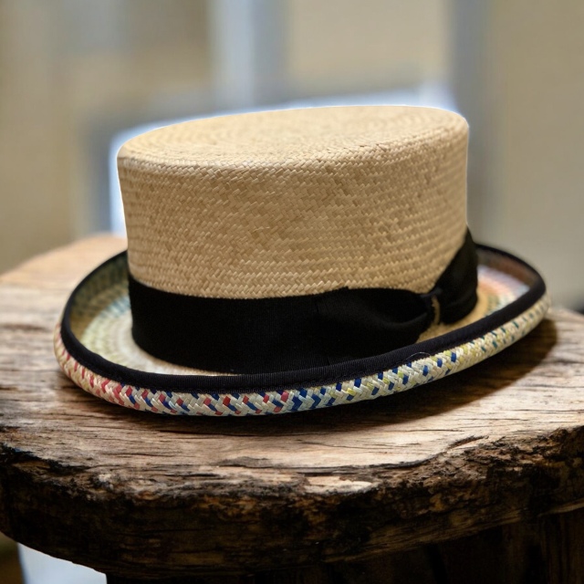シルクハット　麦わら帽子 MixPanamaTop Hat Low2/MadeInTokyo パナマシルクハットロウ