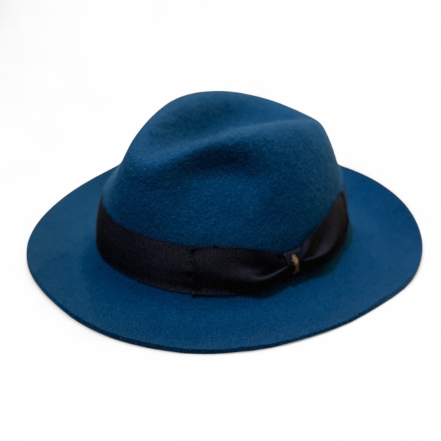 TurguoiseBlueFeltFedoraHat/MadeInTokyo　ターコイズブルーフェルトハット