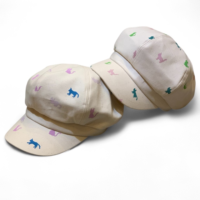 手描き猫キャスケット Cat Casquette / Made in Tokyo