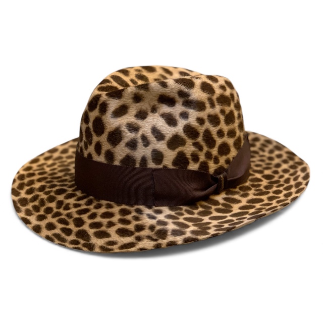 Leopard rabbit fur hat / Made in Tokyo ヒョウ柄ラビットファーハット