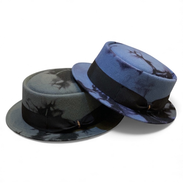 Artisan Shibori Pork Pie Hat/Made In Tokyo 絞り染めポークパイハット