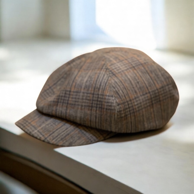 Big Size Wool Check 2way Casquette ウールチェックキャスケット62cm