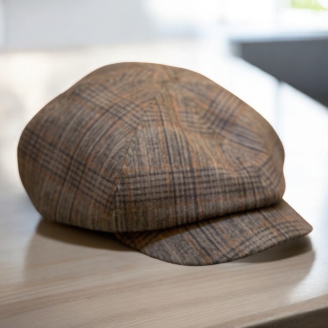 Big Size Wool Check 2way Casquette ウールチェックキャスケット62cm