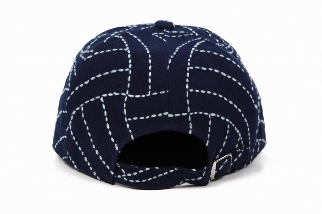 こぎん刺し　鍋帽子(紺✖️紺) スリット入り minatodenki_fs-0127634