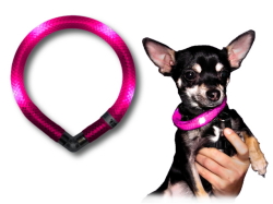 犬の交通安全ライト、光る首輪｜LEDドッグカラー LEUCHTIE mini（小型犬用セーフティーライト）｜犬グッズ通販HAU