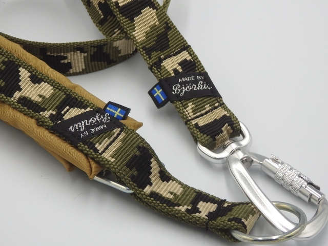 ビヨルキス カモウェビングリード BJORKIS（ロックカラビナ付き犬用