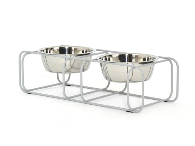 デザイナーズ犬用フードボウル ワイヤー ダイン Doca Pet 高さのあるスタンド 食器セット 犬グッズ通販hau