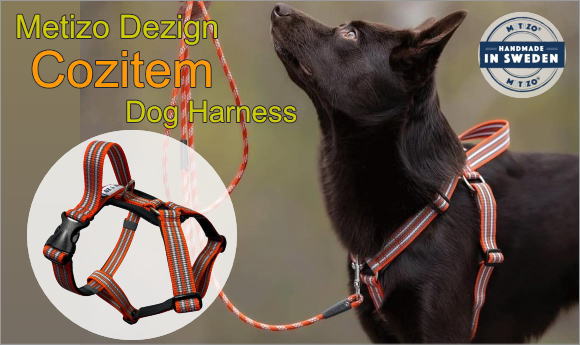 北欧スウェーデンのハンドメイド犬用ハーネスMetizo Dezign（メティゾデザイン）の外れない引っ張らないY型ハーネス入荷