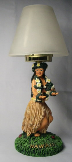 フラダンス女性像のランプ