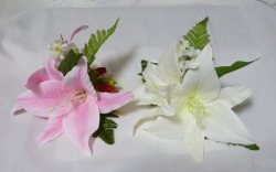 ニューピーチカサブランカの髪飾り