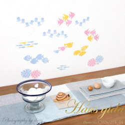 【海のお散歩】ウォールステッカーで楽しむ切り絵作家CHIKUの世界【ゆうパケット対応・A4サイズ】