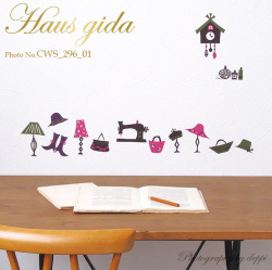 【おしゃれ支度】ウォールステッカーで楽しむ切り絵作家CHIKUの世界【ゆうパケット対応・A4サイズ】