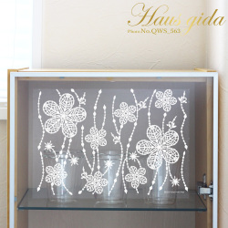 【飛散防止・ビーズのフラワー】 ガラス飛散防止ステッカー A4 日本製 【ゆうパケット対応】