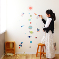 「受注生産/一週間ほどお時間いただきます」【大きな宇宙旅行(A2)】JUJUBE and LOQUATのウォールステッカー【A2サイズ】