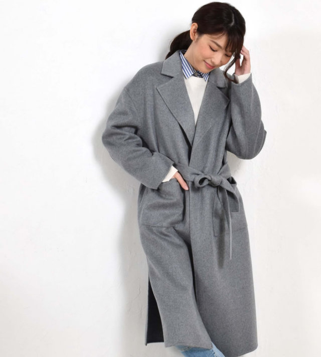 Merfirge [メルファージュ] カシミヤ 100% ダブルフェイス ラップ  