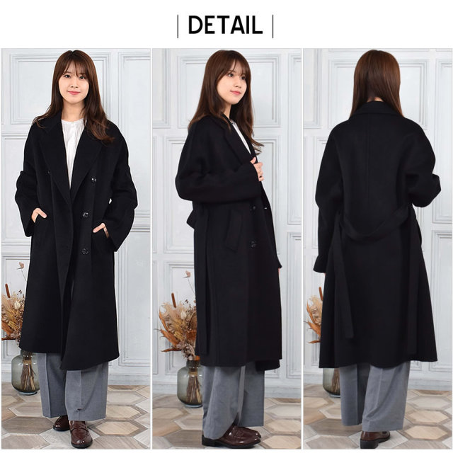 レディースファション カシミヤコート