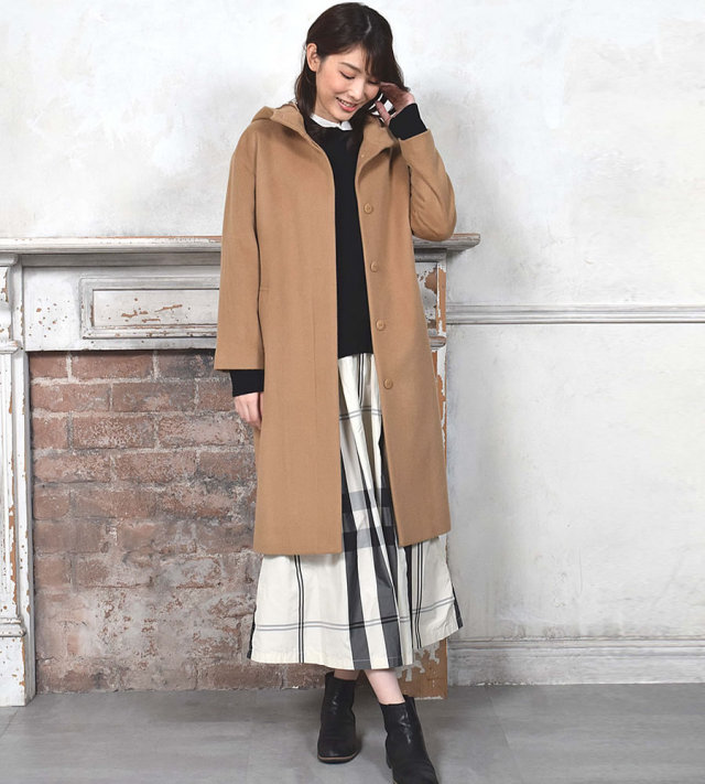30％OFF会員割引適用外】【Merfirge】カシミヤ10％ウール90％ロング 