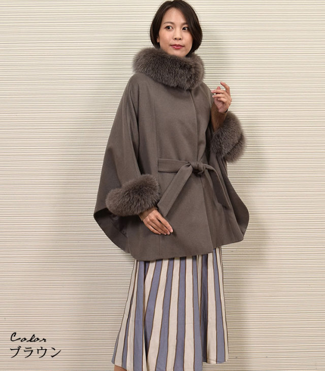 レディースファション カシミヤコート