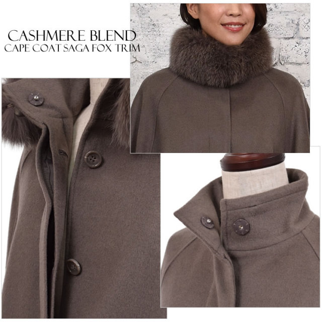 レディースファション カシミヤコート