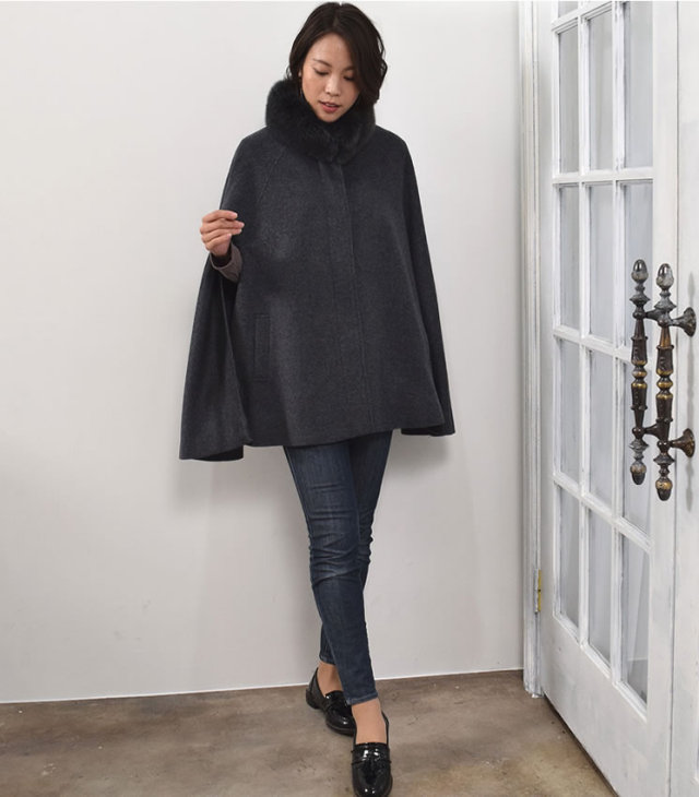 レディースファション カシミヤコート