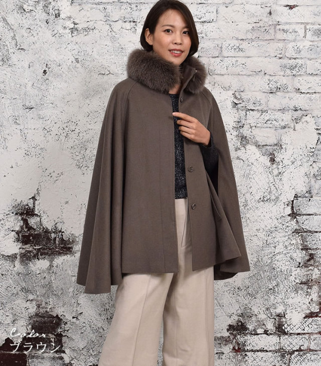 レディースファション カシミヤコート