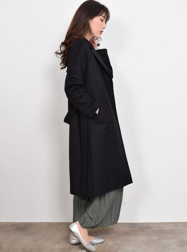【25%OFF会員価格適用外】カシミヤ & ウール テーラーカラー コート (CA3062) レディースファション カシミヤコート