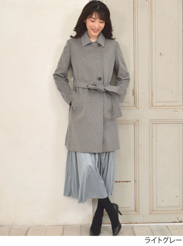25％OFF会員価格適用外】[MONKADA]カシミヤ 100％ トレンチ シルエット 
