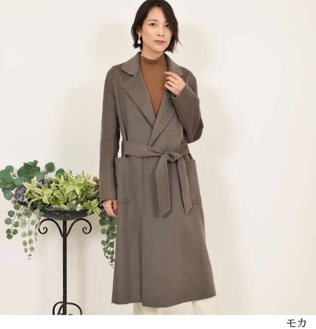 レディースファション カシミヤコート