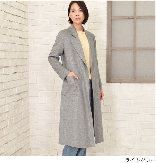 レディースファション カシミヤコート