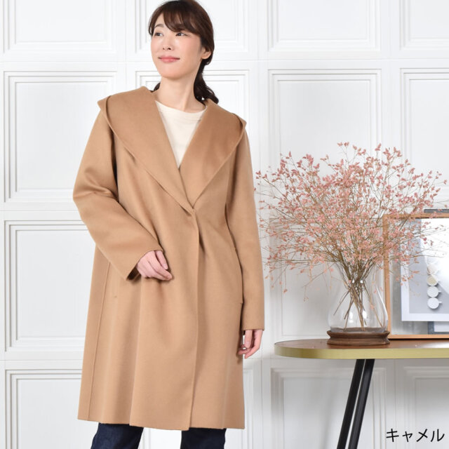 30％OFF】【会員割引適用無し】フード付きコート レディース