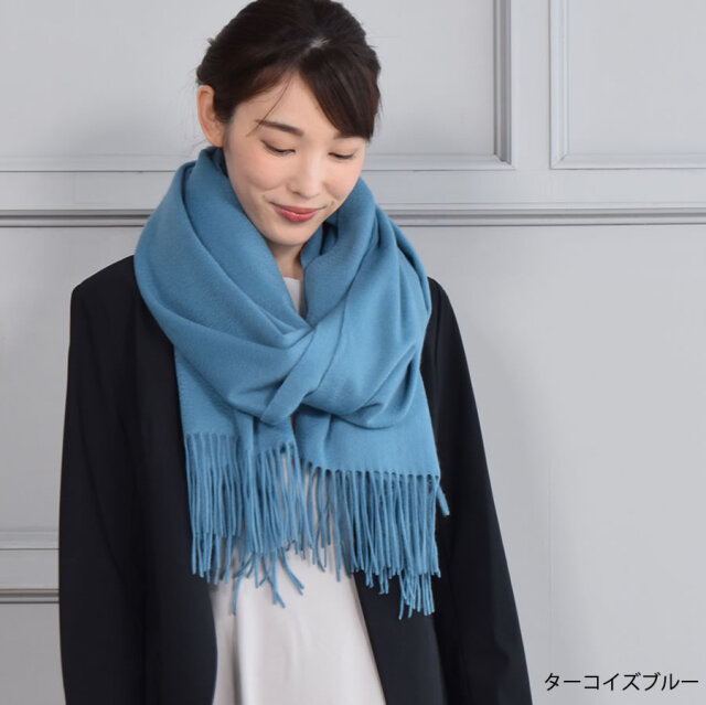 【25%OFF会員価格適用外】【名入れ刺繍可】厚手 カシミヤ 100% ストール 大判タイプ (CS0055)