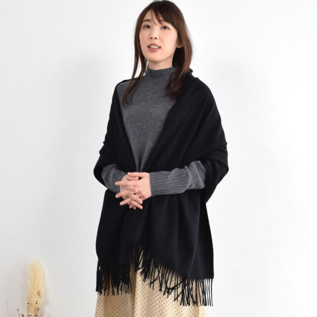 【25%OFF会員価格適用外】【名入れ刺繍可】厚手 カシミヤ 100% ストール 大判タイプ (CS0055)