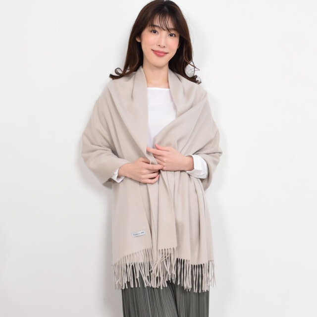 【25%OFF会員価格適用外】【名入れ刺繍可】厚手 カシミヤ 100% ストール 大判タイプ (CS0055)